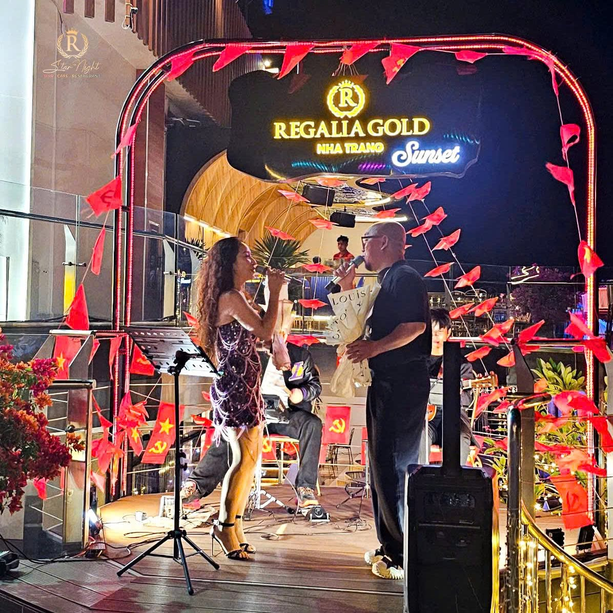Live music stage