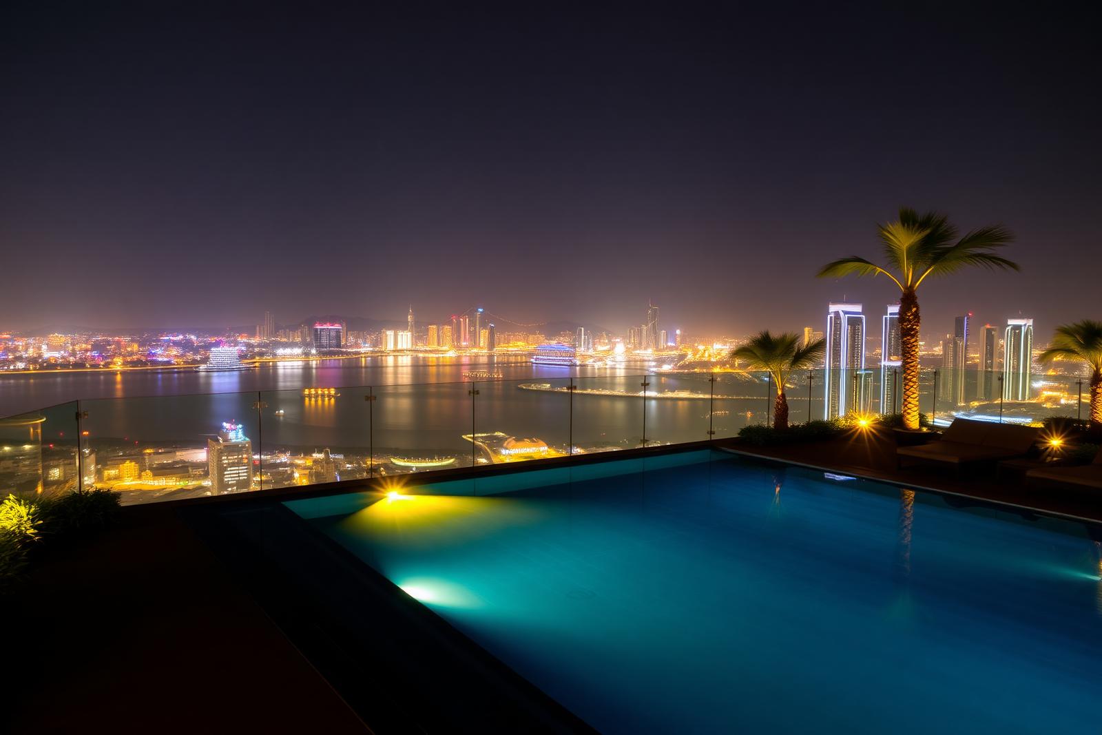Rooftop pool view
